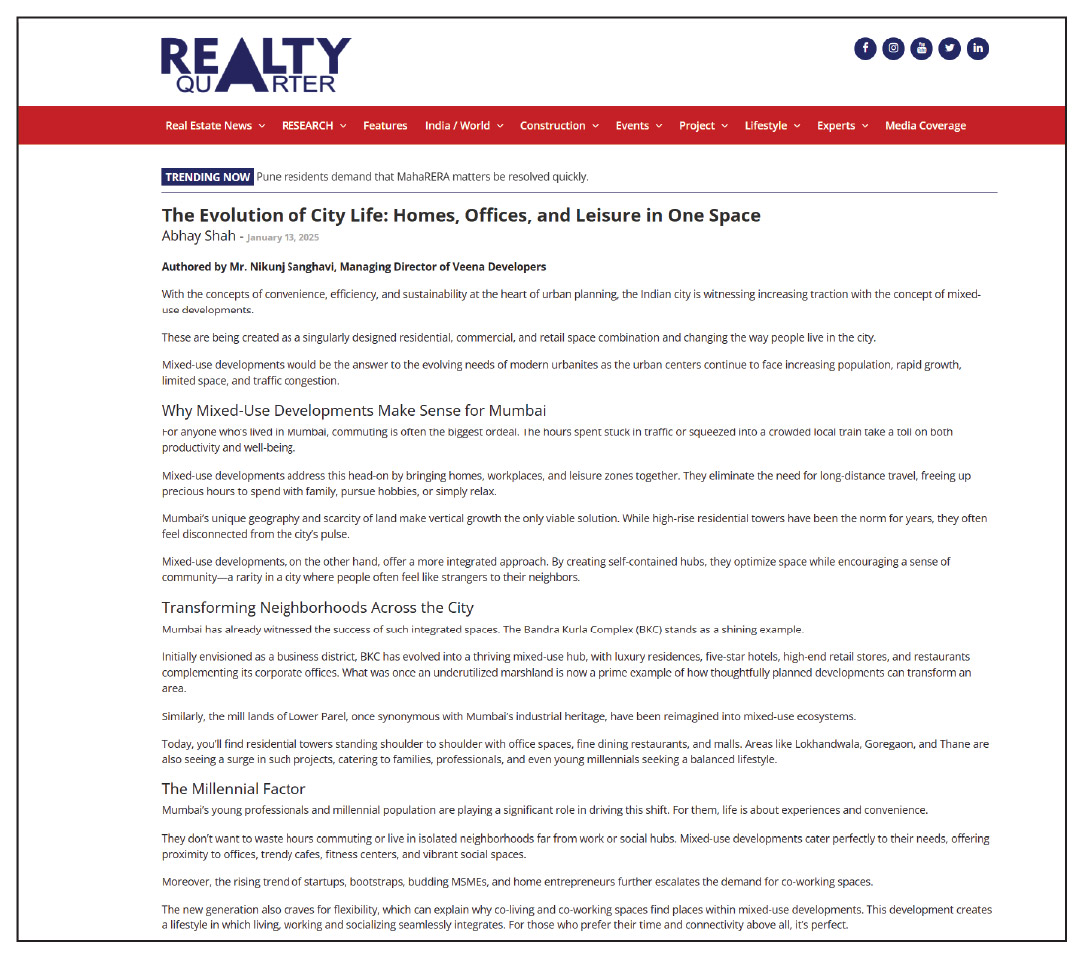 The Evolution of City Life